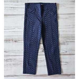 Margaret M Slimming Front Printed Skinny Pant Cropped sz M